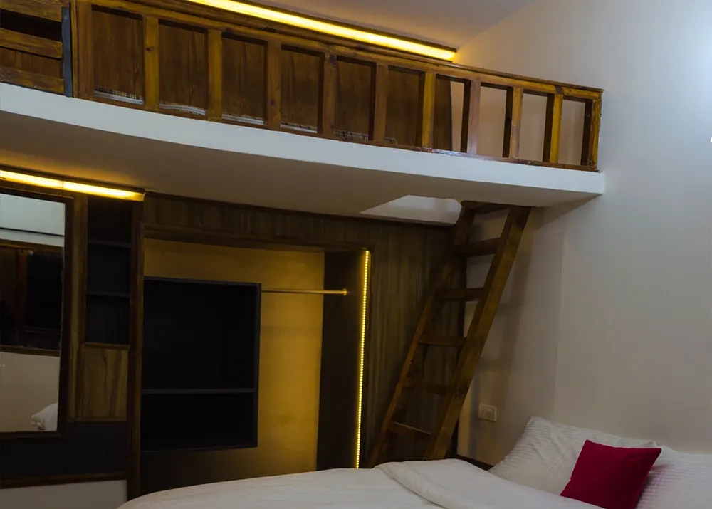 Bunk Bed and Double Bed at Rental Cottage in Shimla