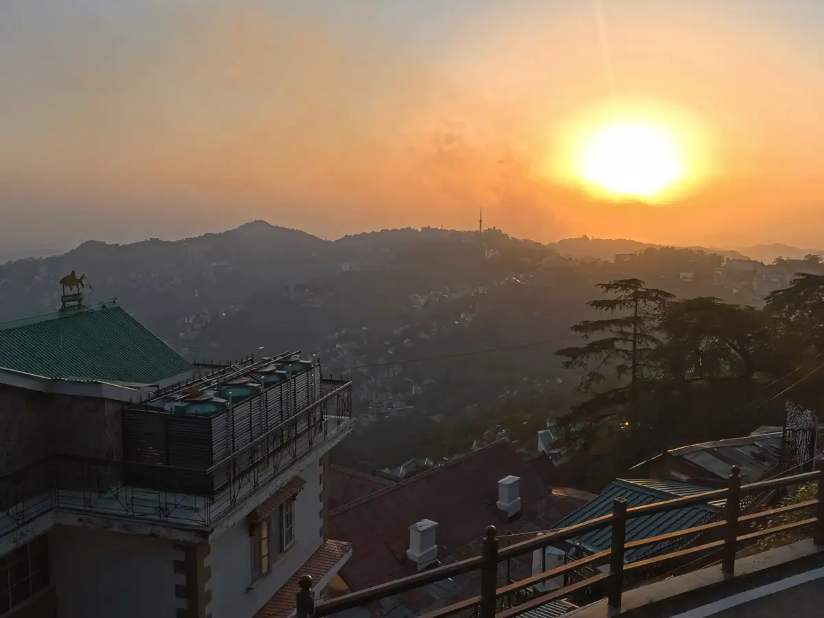 sunset-view-from-serviced-apartment-near-mall-road-shimla